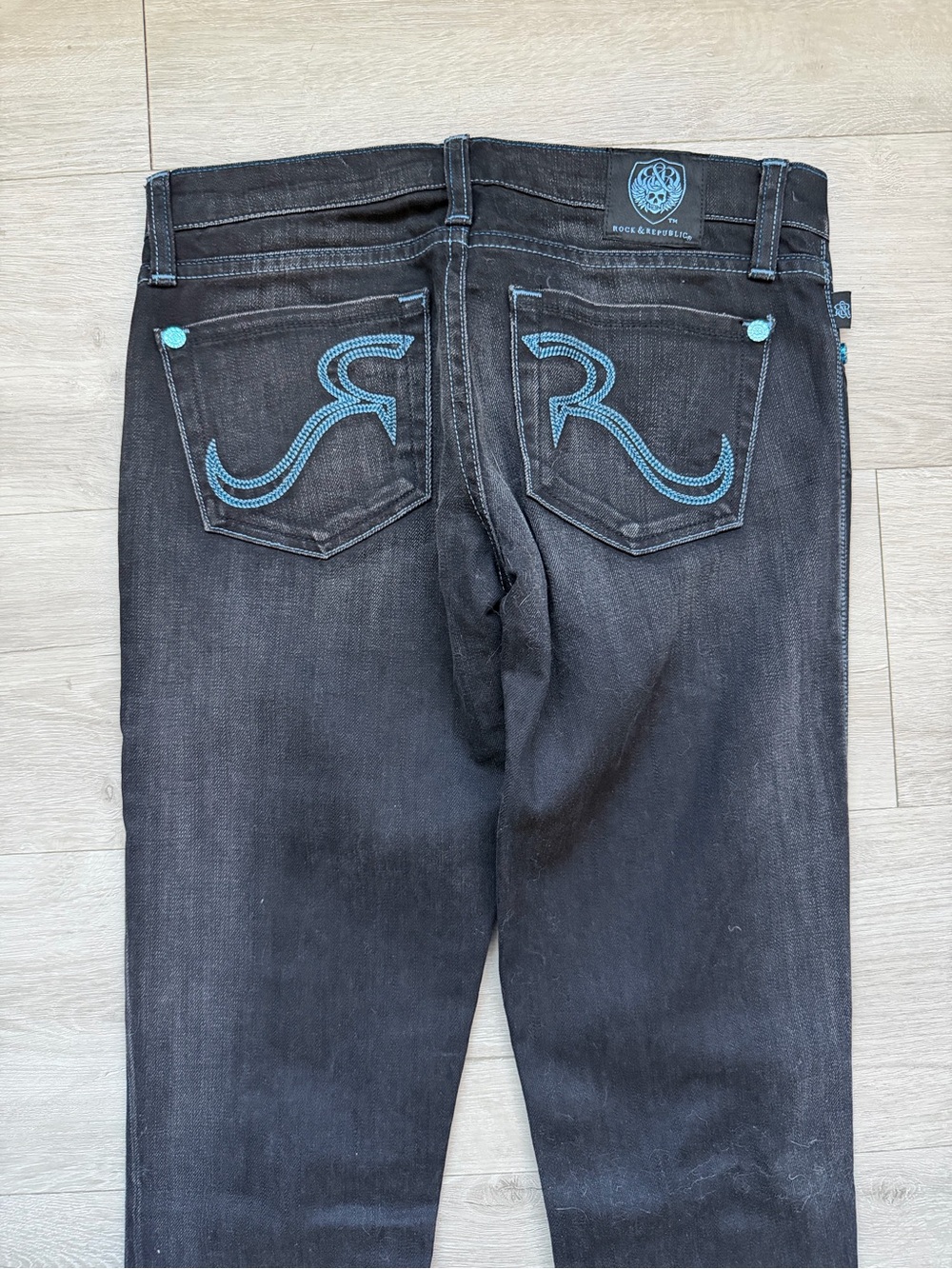 Rock & Republic Berlin in awakening lowrise skinny jeans nwt 25x32 black